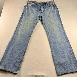 575 Denim Men's Vintage Light Wash Button Fly Straight Leg Jeans Size 36